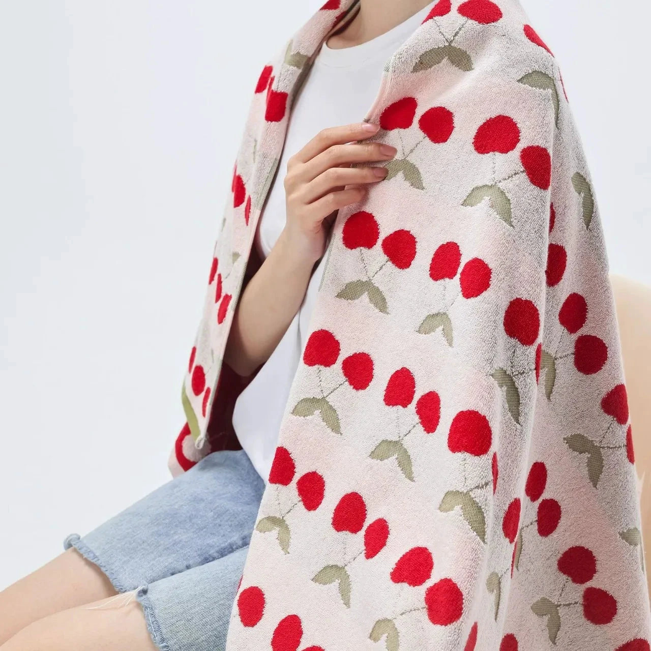 Cherry Cotton Towel by Bowlift