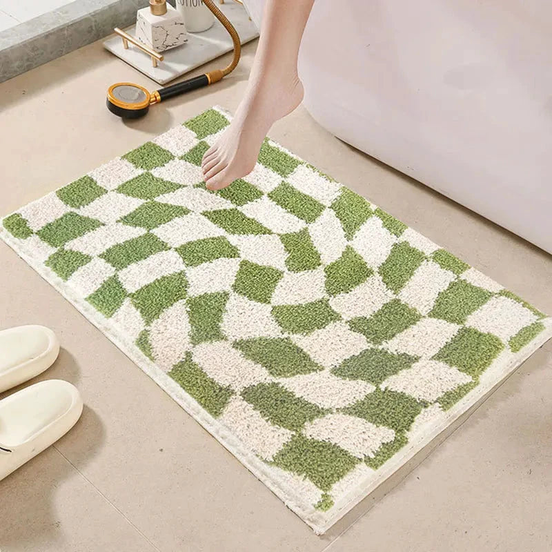 Checkerboard Bathroom Mat by Bowlift