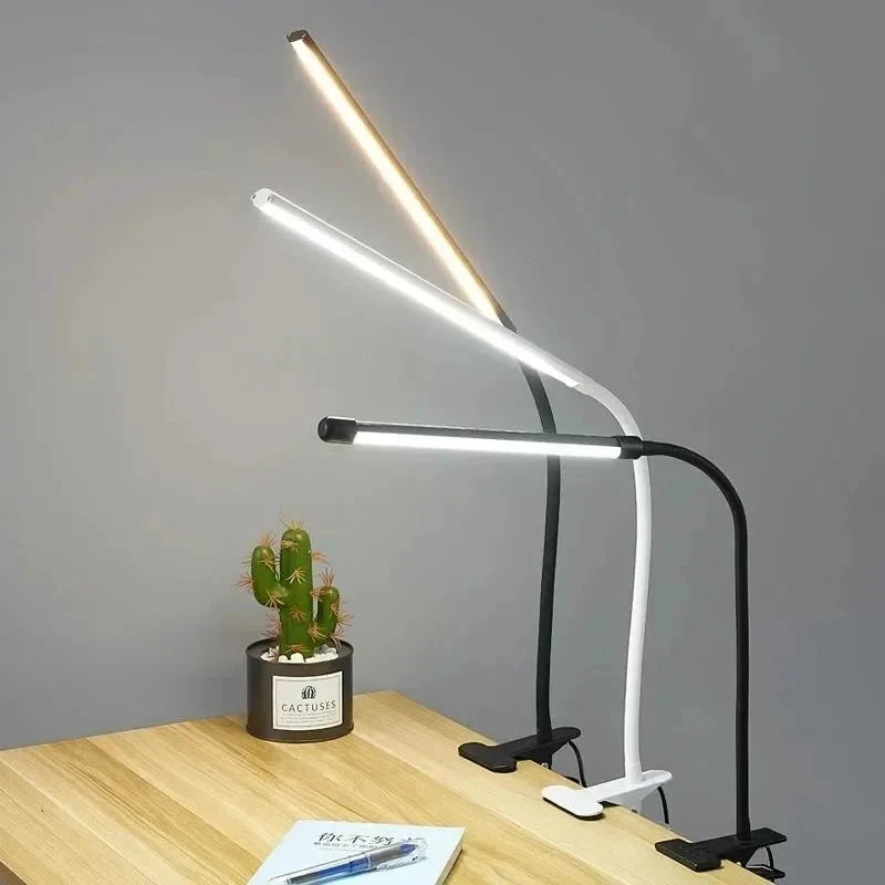 LED Clamp Light LumaFlex | 3 Light Colors & 10 Brightness Levels | USB Operation | Flexible Gooseneck | Eye-Friendly & Dimmable by BowLift