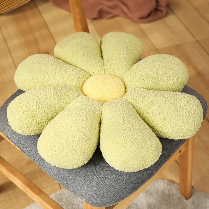 Boucle Plush Flower Cushion by Bowlift