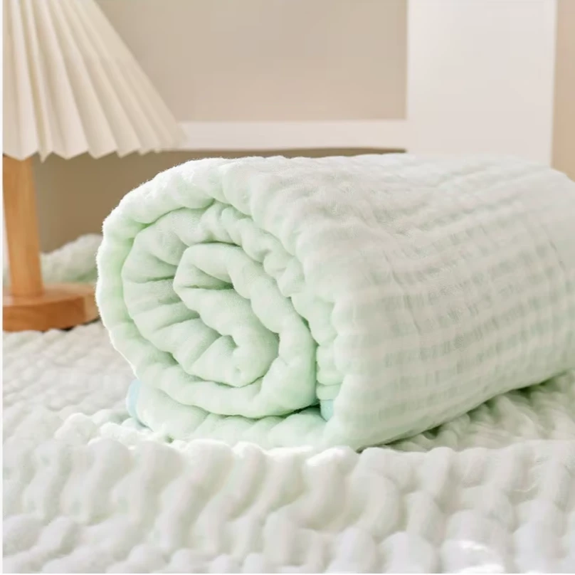 Premium 6-Layer Muslin Cotton & Bamboo Blend Baby Swaddle Blanket by BowLift
