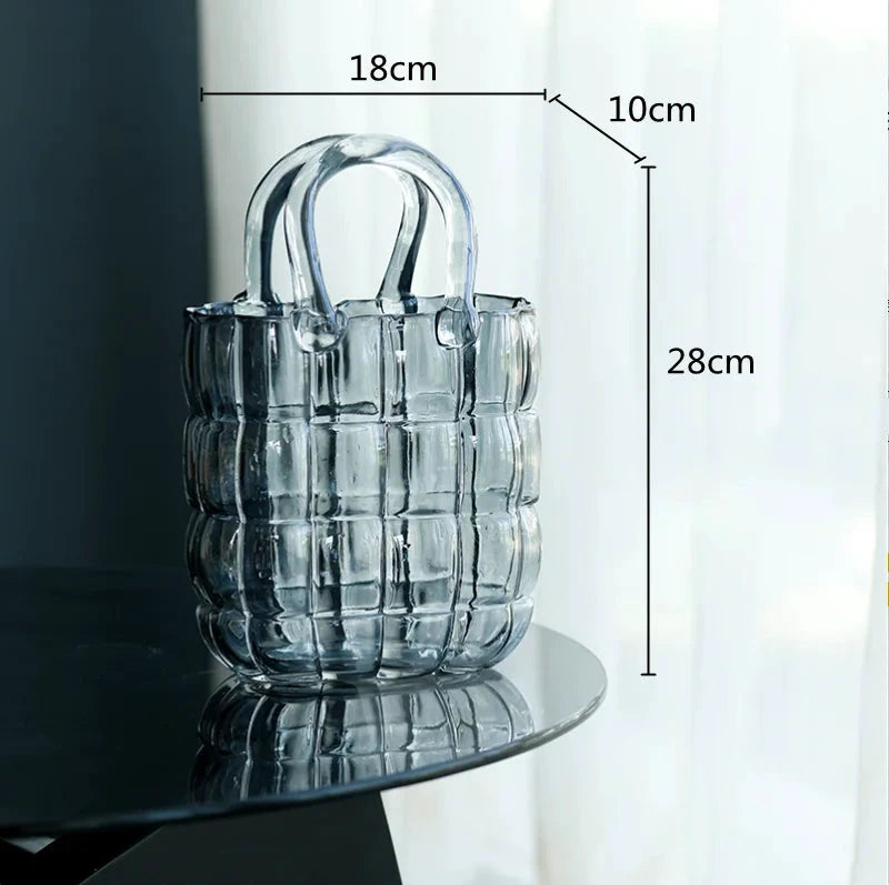Glass Bag Vase