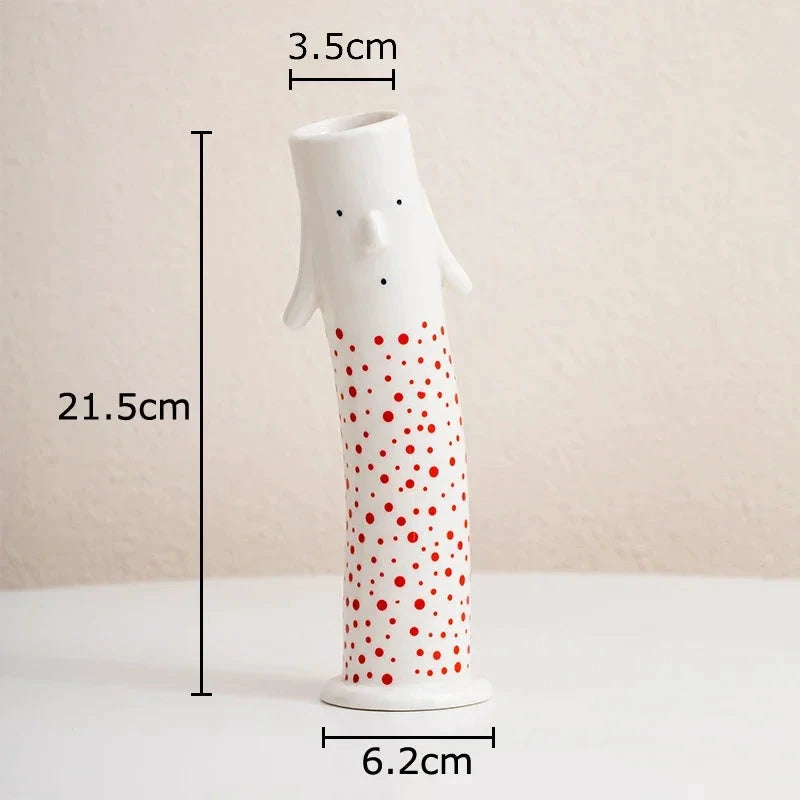 Lovely Cartoon Figures Ceramic Vase by Bowlift