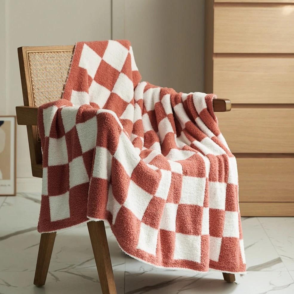 COLOURFUL CHECKERBOARD THROW by Bowlift