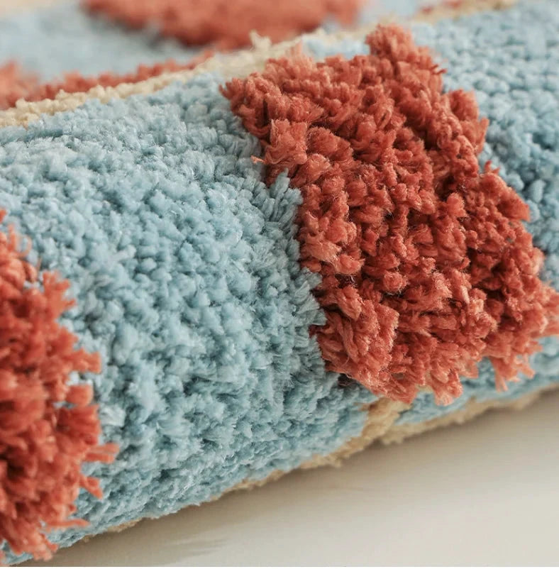 Abstract Grid Tufted Bath Mat by Bowlift