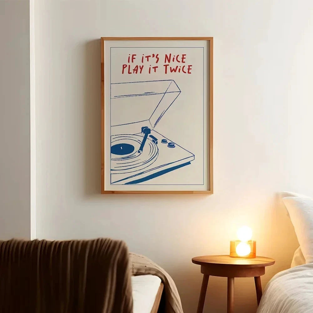 If It's Nice, Play it Twice Wall Art by Bowlift