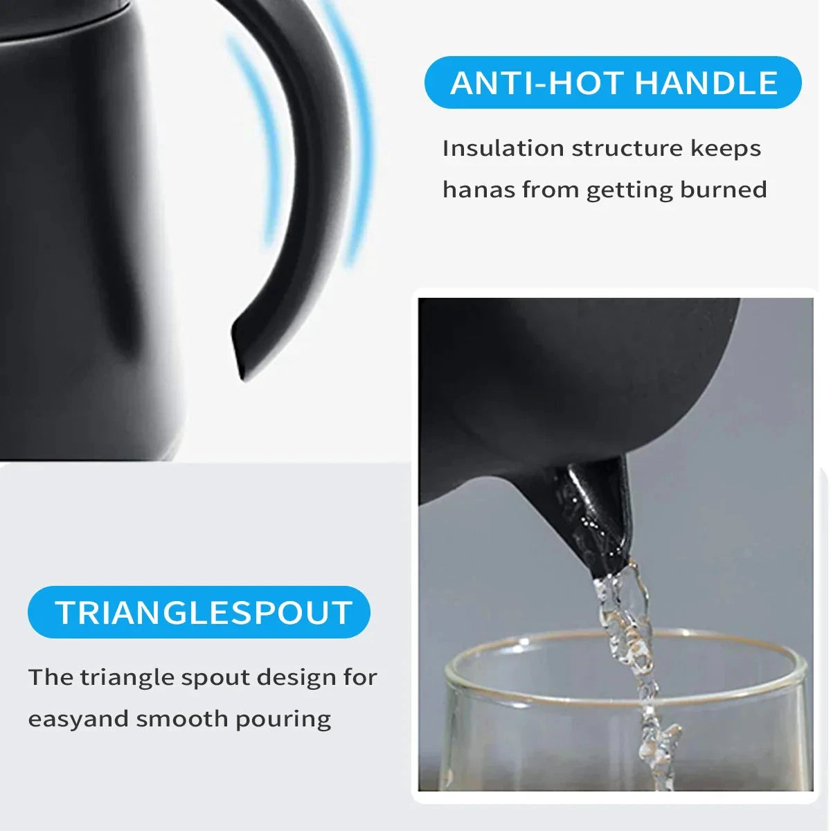 ThermoBrew Insulated Carafe | Stainless Steel 304 | Double-Walled & Vacuum Insulated | 6h Hot / 12h Cold | 0.5 L by BowLift