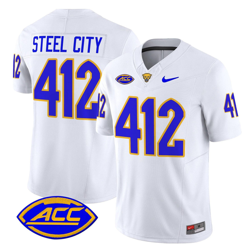 Steel City Jersey #412 Pittsburgh Panthers 2025 Limited Stitched White by My Store