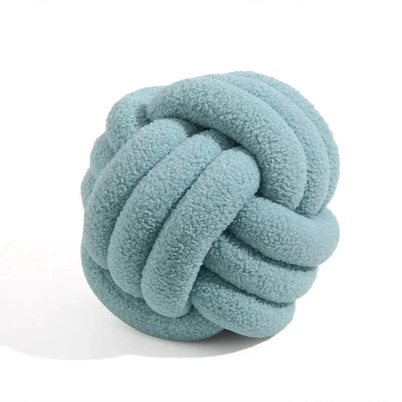 Boucle Rope Knot Ball Cushion by Bowlift