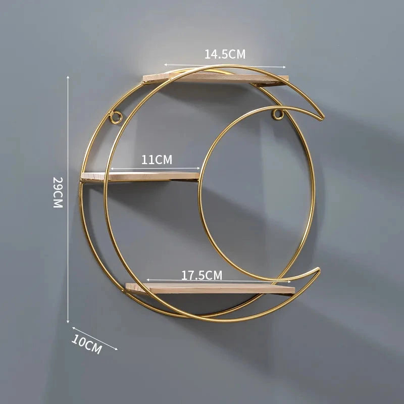 NordicWave Double Circle Wall Shelf – Scandinavian Floating Shelf for Home Décor & Storage by BowLift