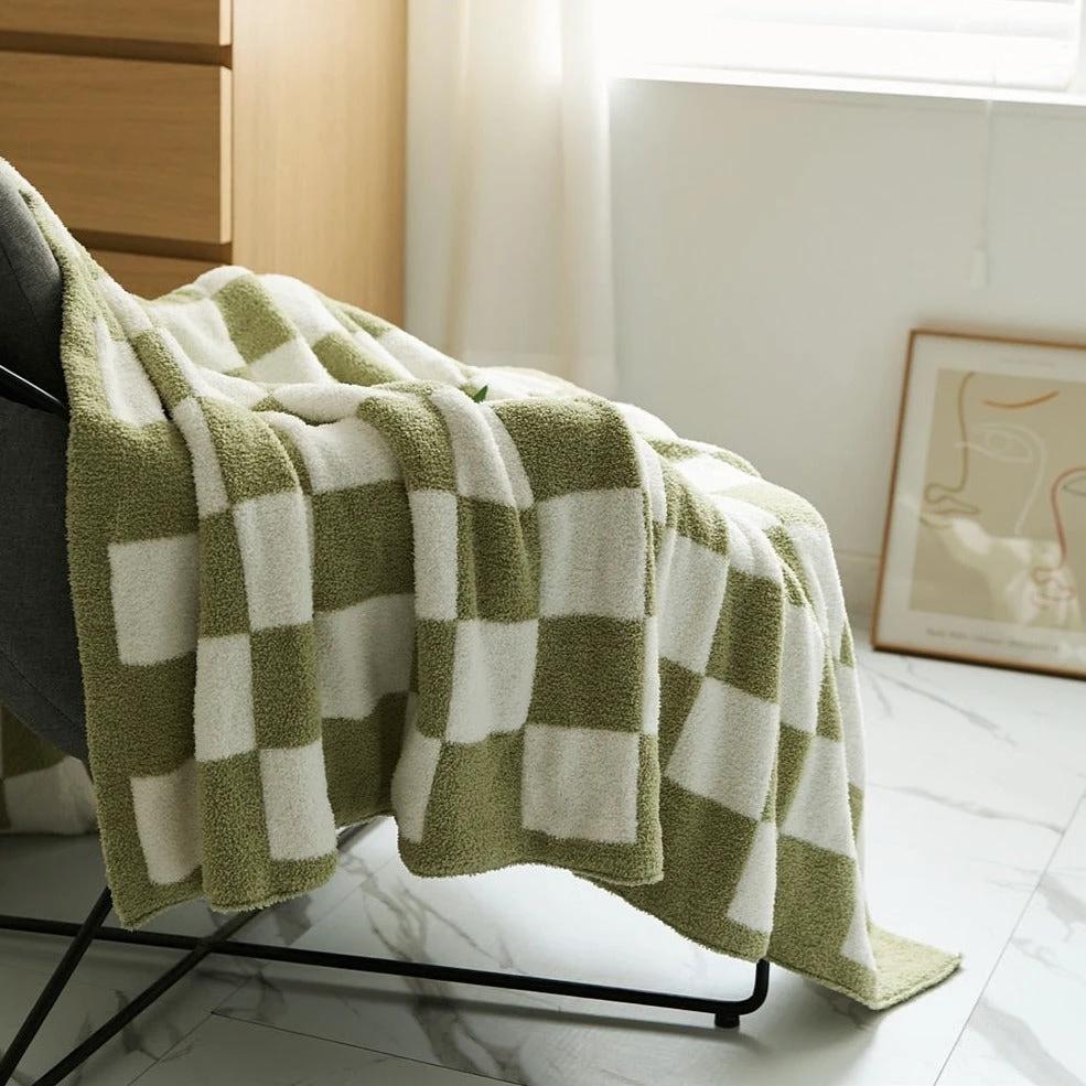 COLOURFUL CHECKERBOARD THROW by Bowlift