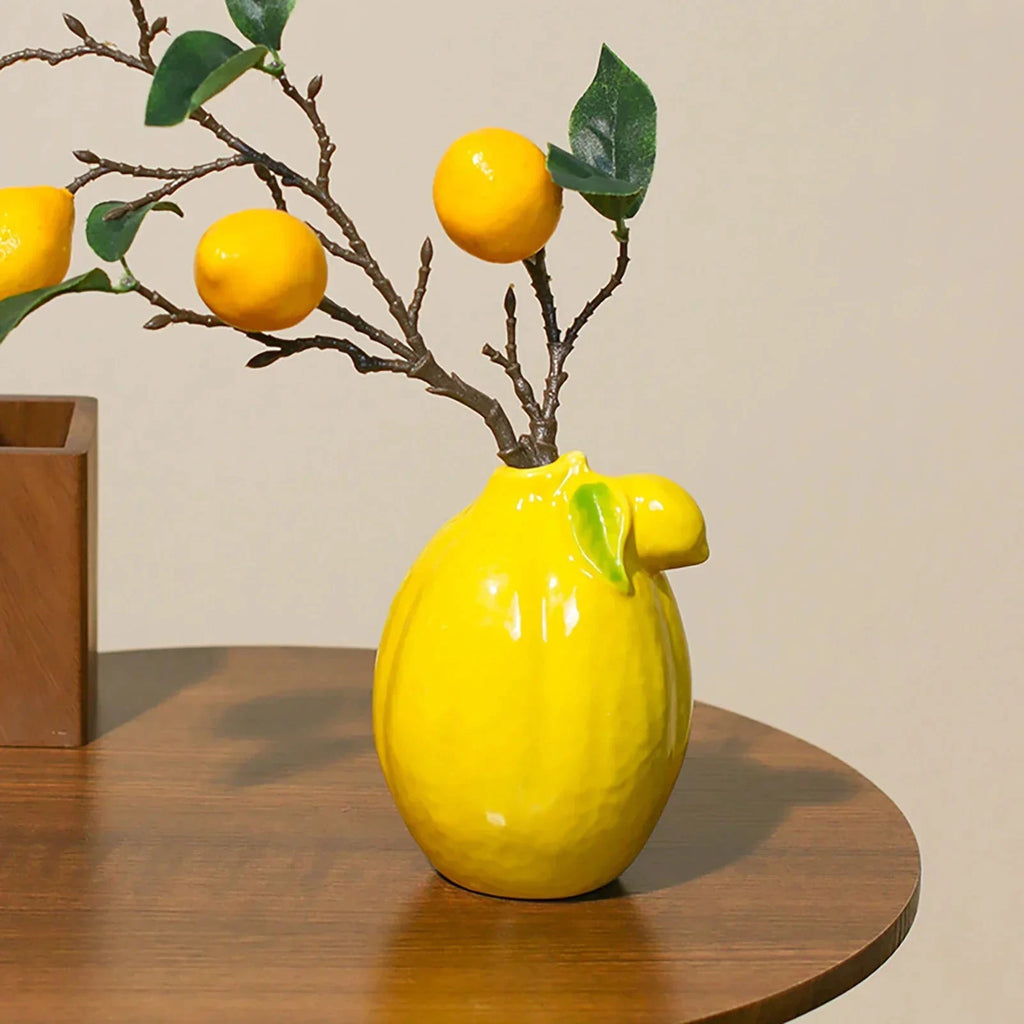 Lemon Ceramic Vase by Bowlift
