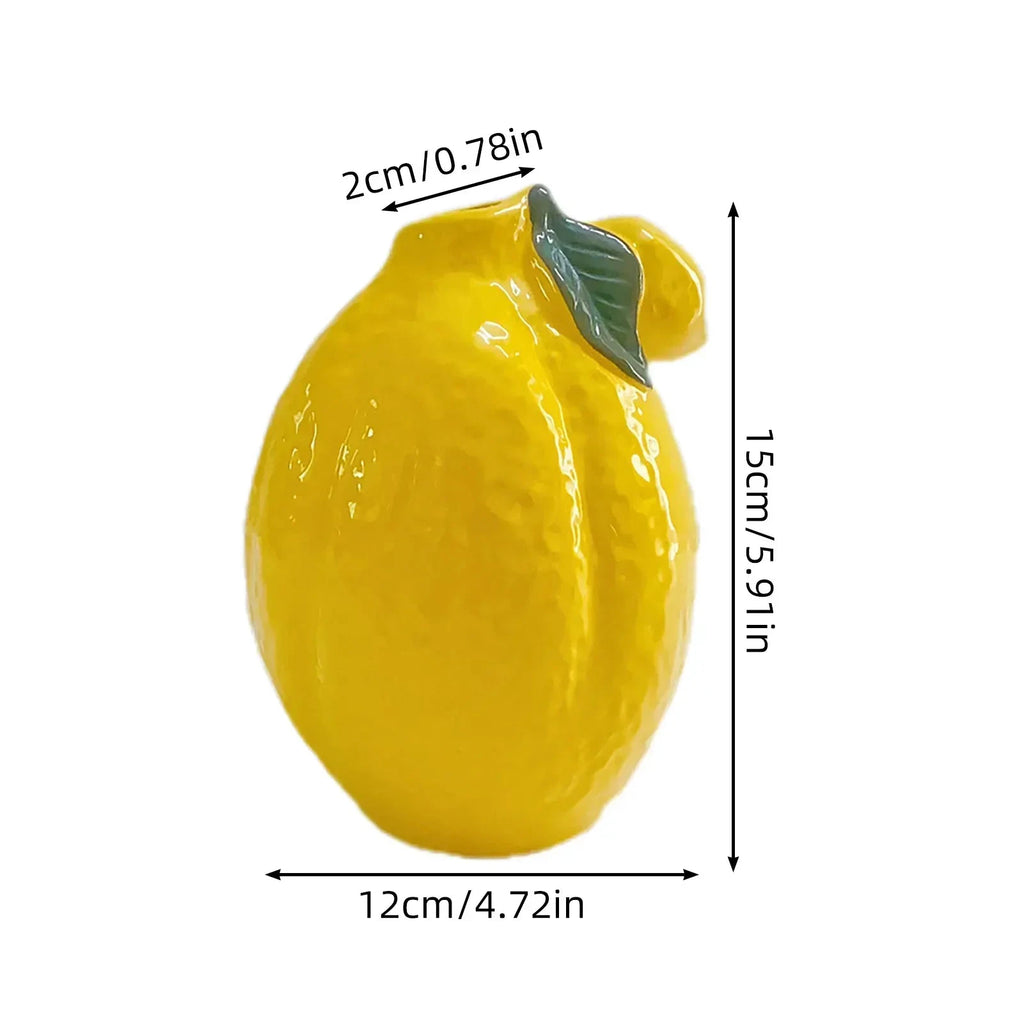 Lemon Ceramic Vase by Bowlift