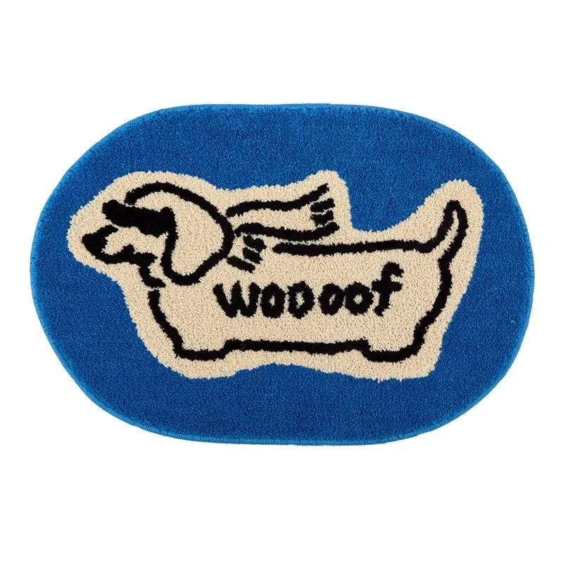 Tufted Dachshund Bathroom Mat by Bowlift