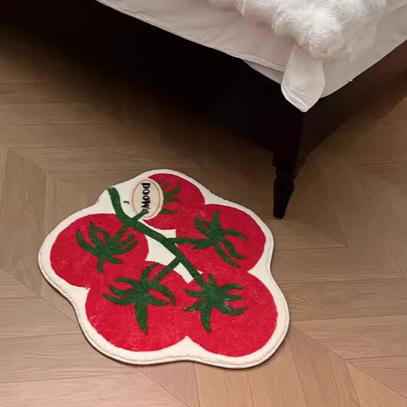 Red Tomatoes Rug by Bowlift