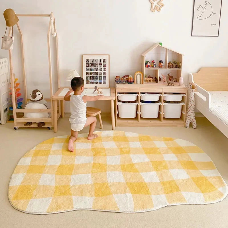 Plaid Wonky Rug by Bowlift