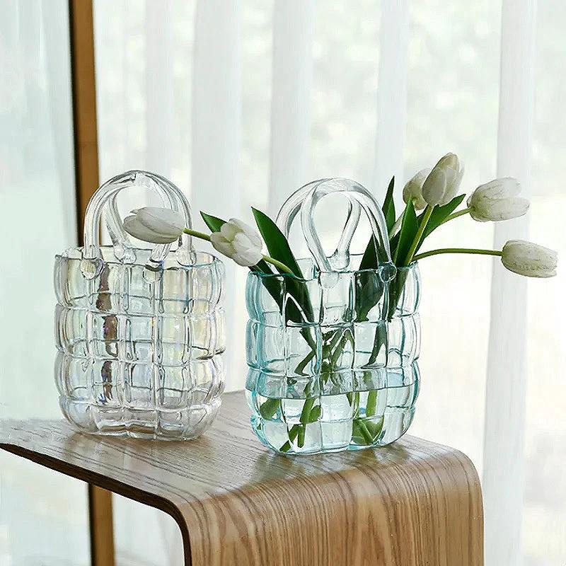 Glass Bag Vase
