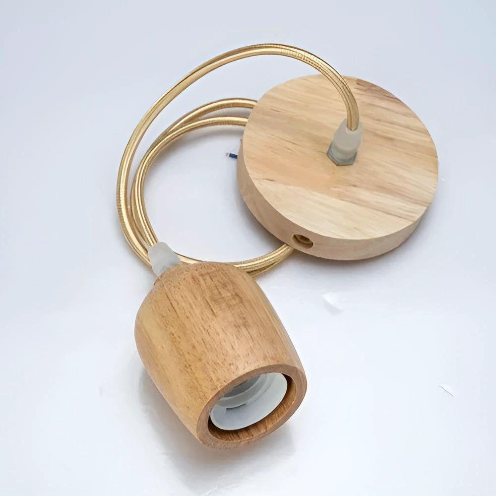 Handcrafted wooden pendant lamp with a naturally warm aura and timeless charm Bowlift by Bowlift