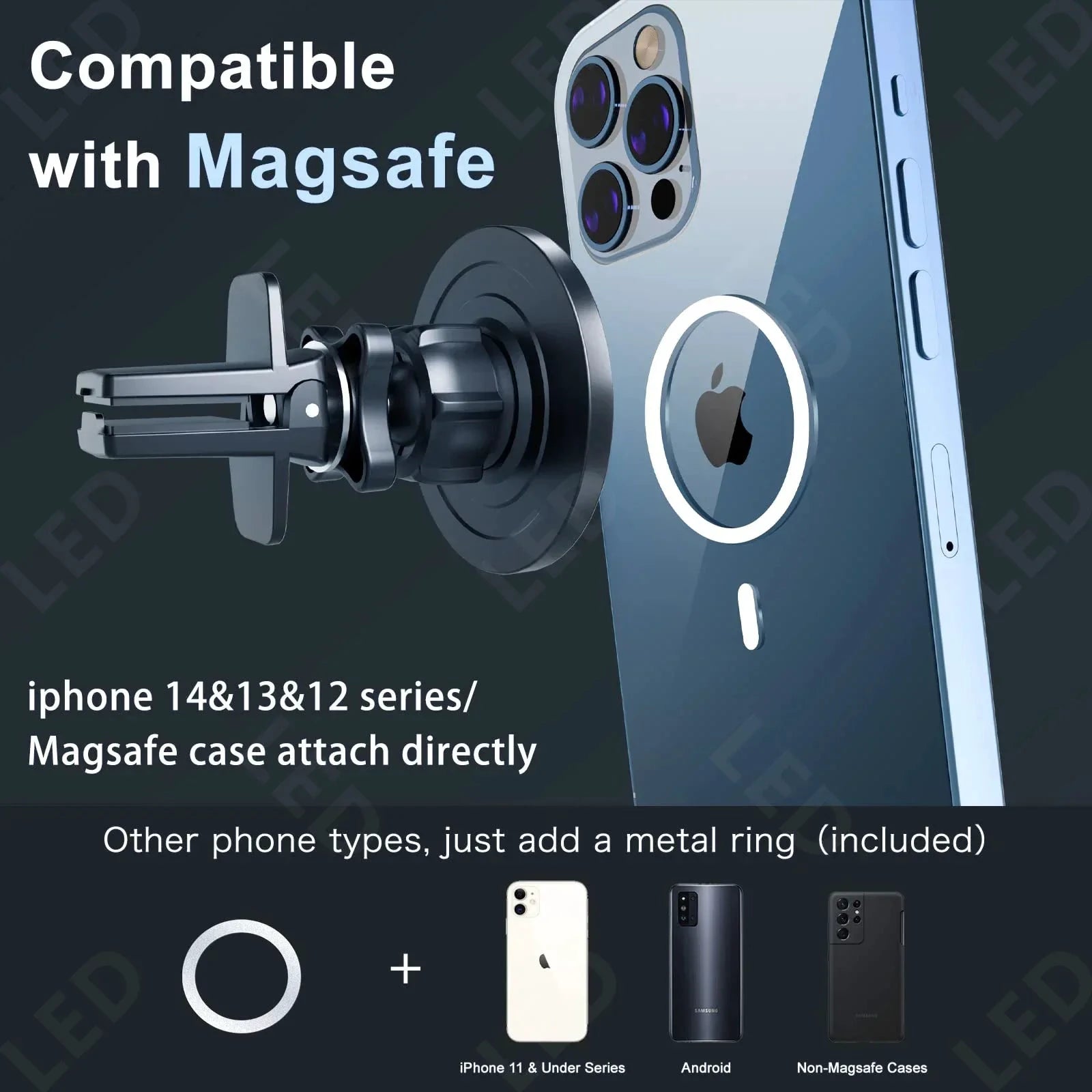 Magsafe Car Air Vent Mount Phone Holder by BowLift