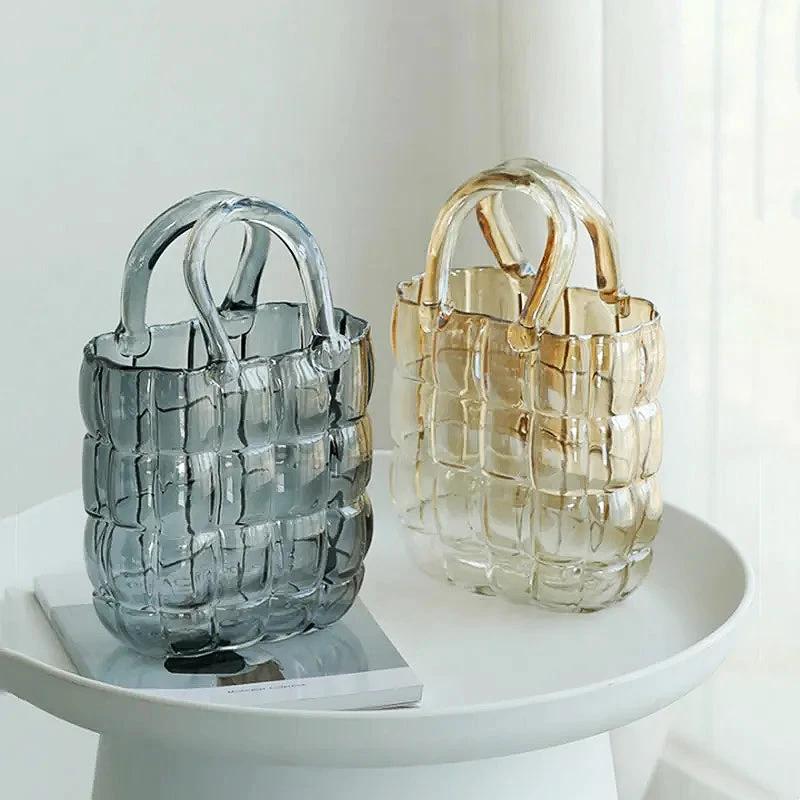Glass Bag Vase