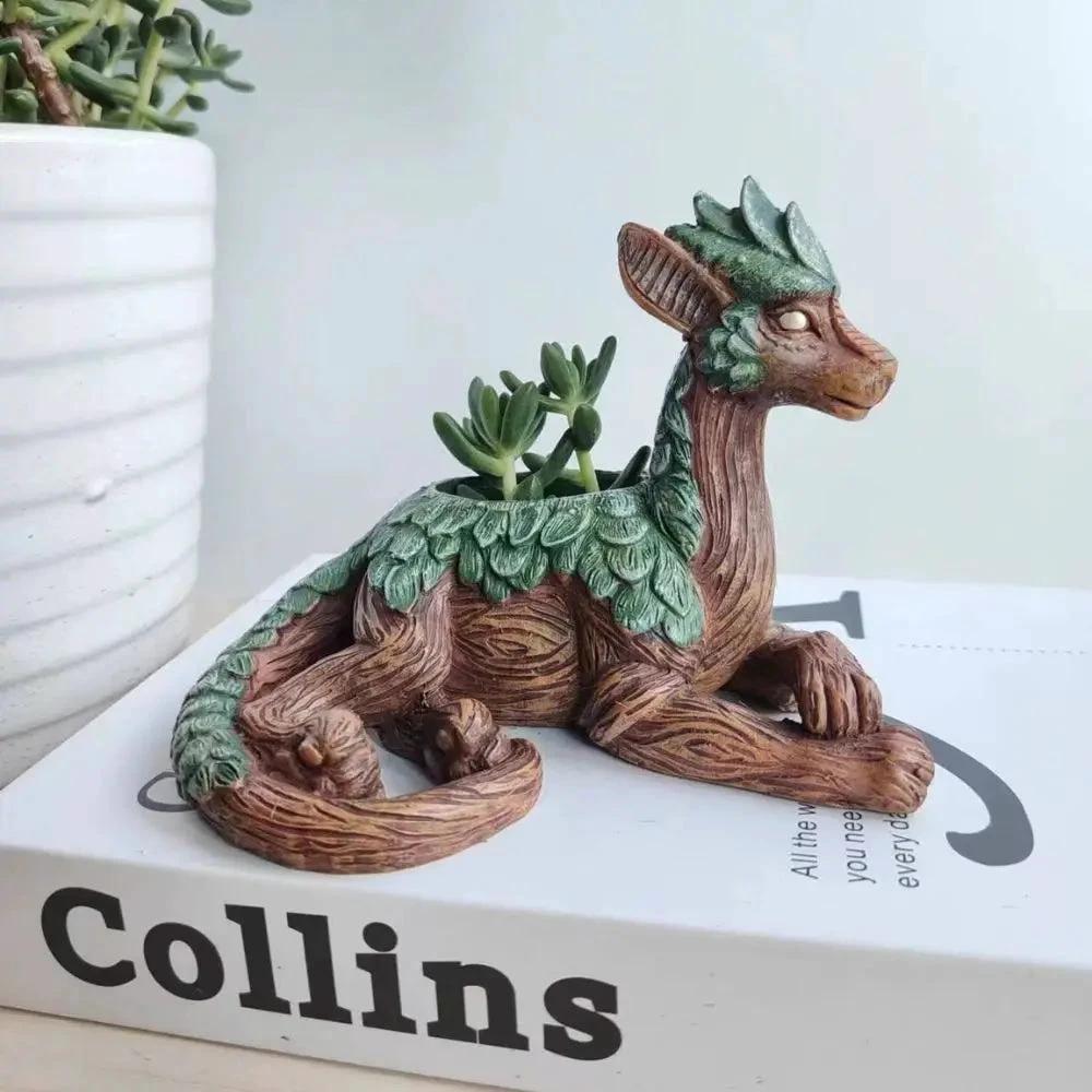WhimsiDragon Succulent Plant Box with Playful Fantasy Design Bowlift by Bowlift