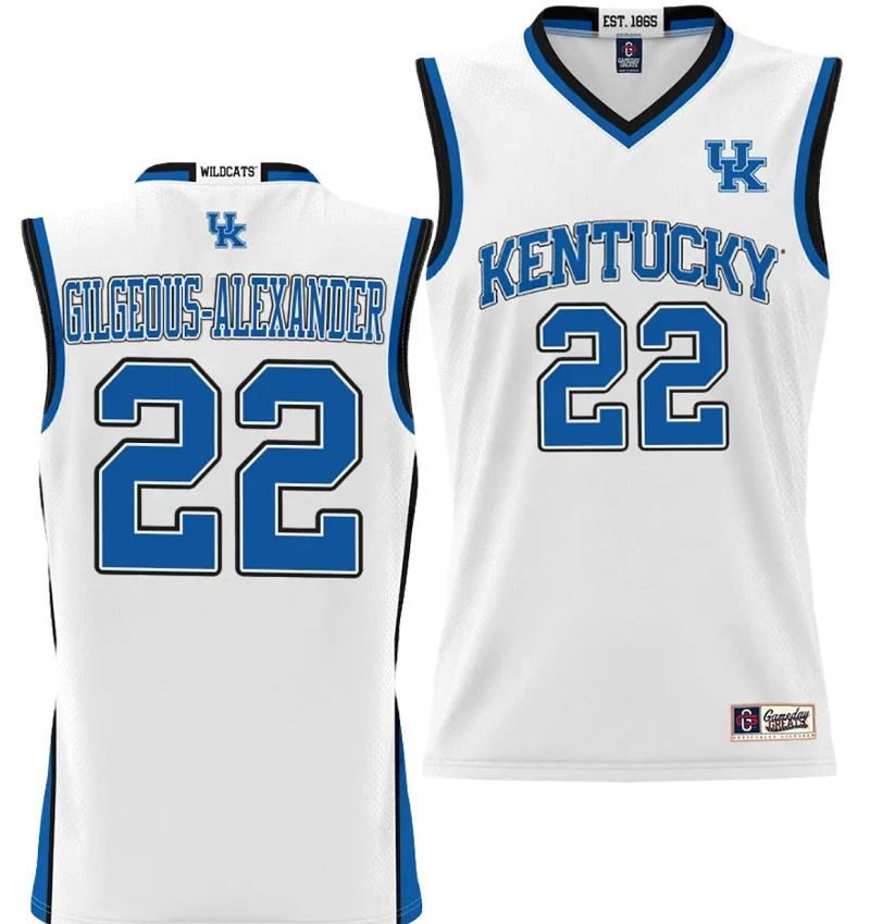 Shai Gilgeous Alexander Jersey #22 Kentucky Wildcats NIL College Basketball Lightweight Black by My store basketball