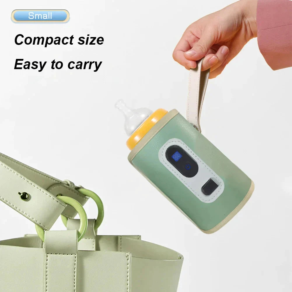 WarmEasy Portable Bottle Warmer – USB Rechargeable with Digital Display by BowLift
