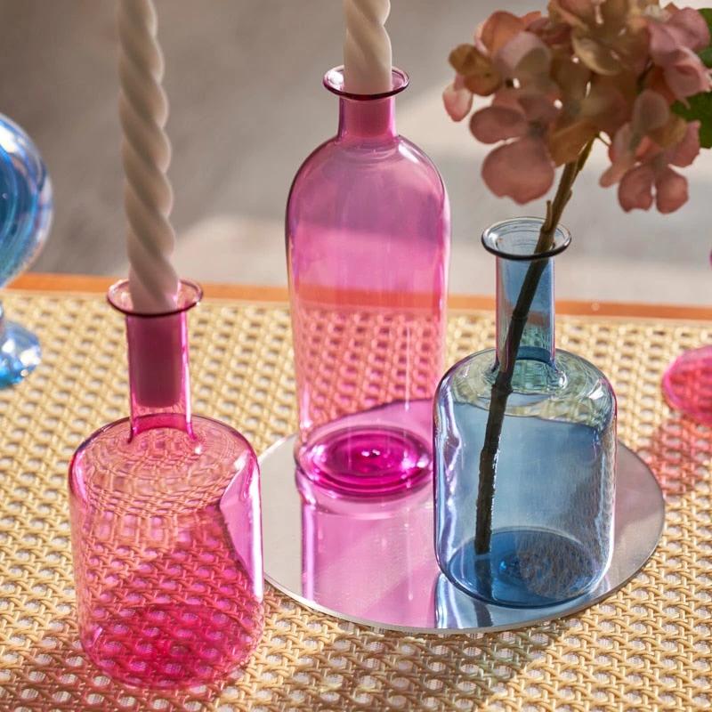Colourful Bud Glass Vase by Bowlift
