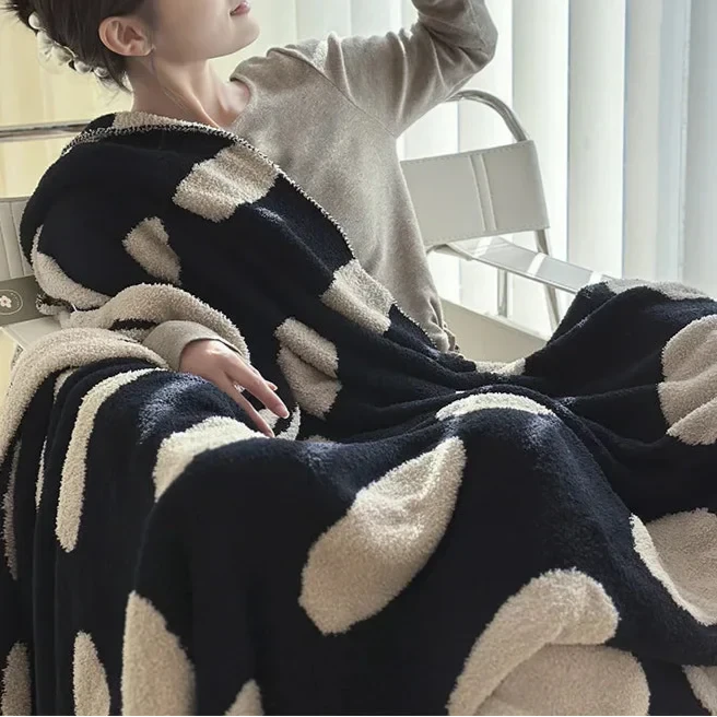 Floral Sofa Blanket – Nordic Fleece Throw by Bowlift