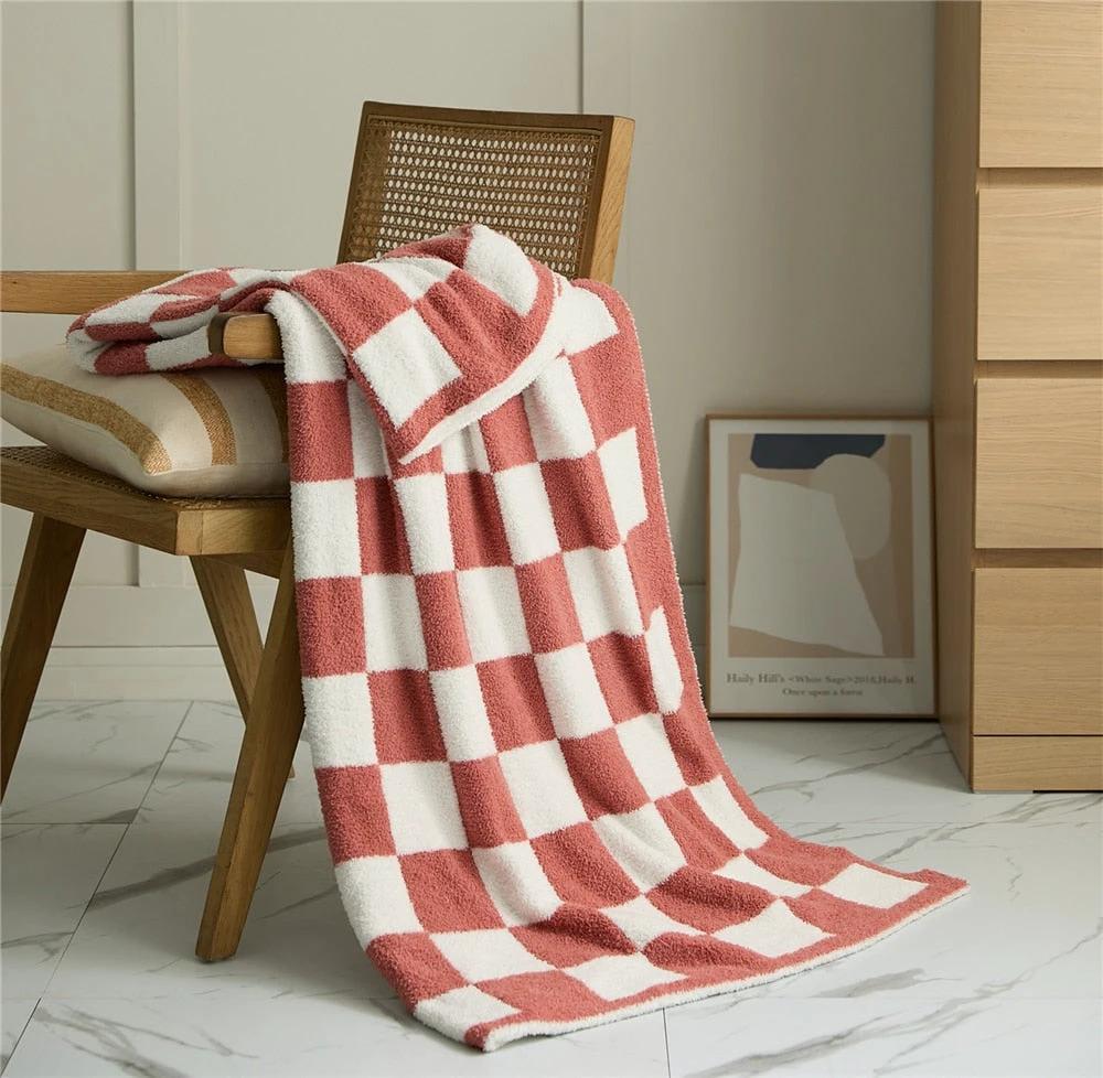 COLOURFUL CHECKERBOARD THROW by Bowlift