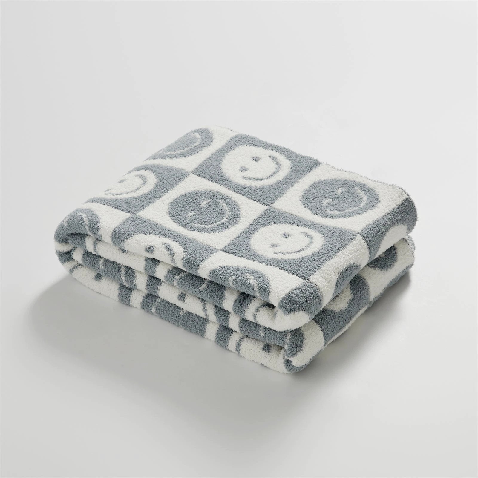 Smiley Checkered Blanket by Bowlift
