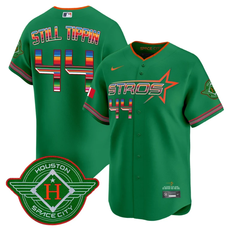 Still Tippin Jersey #44 Astros 2025 City Connect Mexico Vapor Premier Limited Stitched Green by My Store