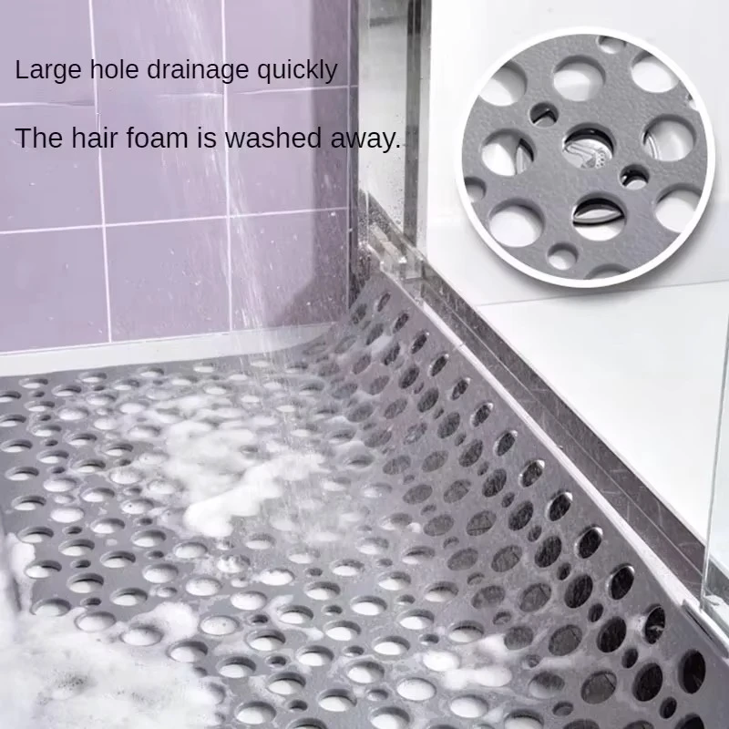 Extra-Porous TPE Non-Slip Shower Mat with Strong Suction, Anti-Mold, Machine Washable by BowLift
