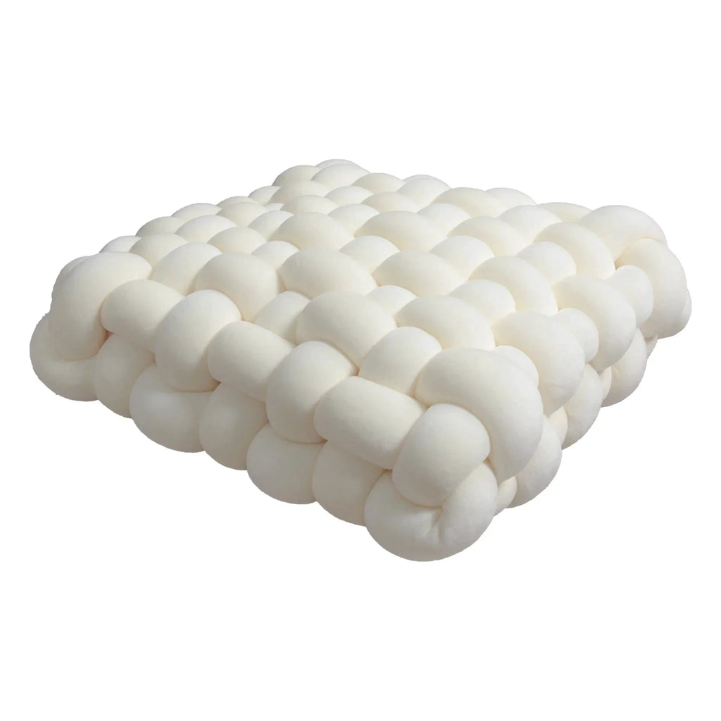 Chunky Woven Knot Cushion by Bowlift