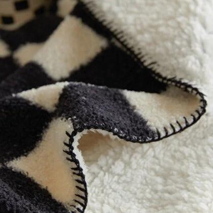 Plain Checkerboard Throw by Bowlift