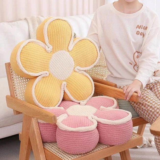 Pastel Fluffy Flower Cushion by Bowlift