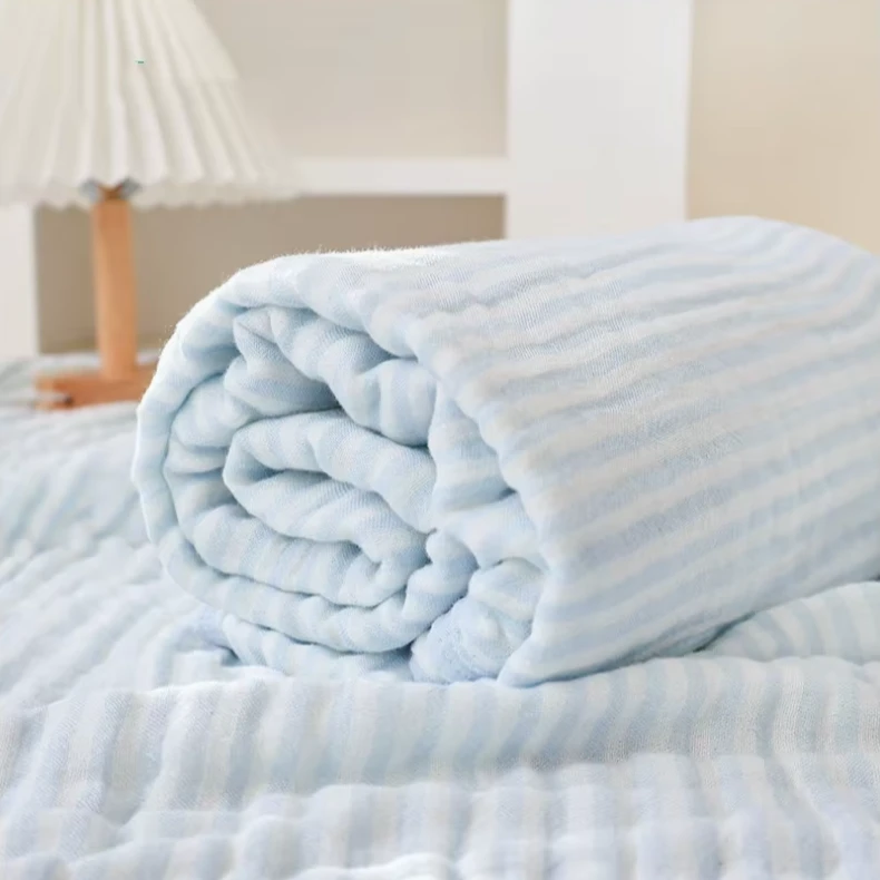 Premium 6-Layer Muslin Cotton & Bamboo Blend Baby Swaddle Blanket by BowLift