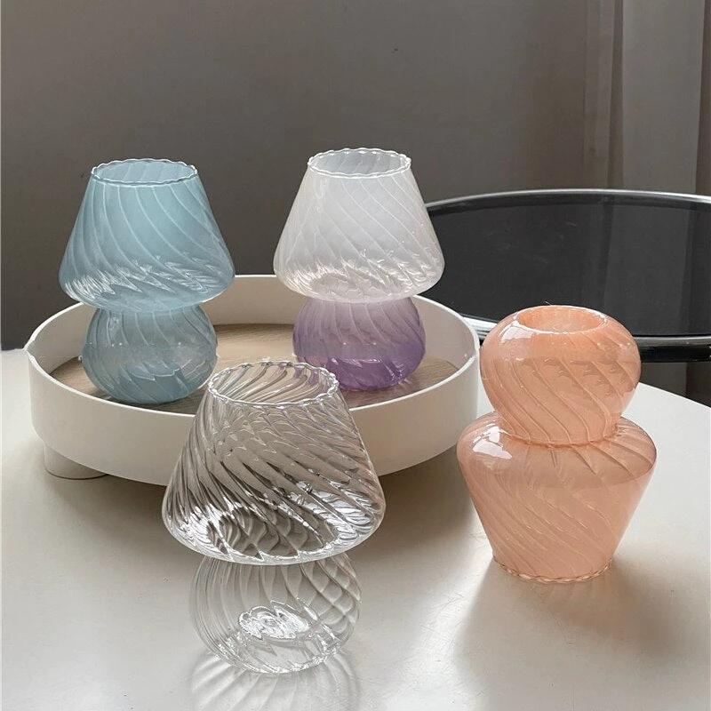 Nordic Stripy Glass Vase by Bowlift