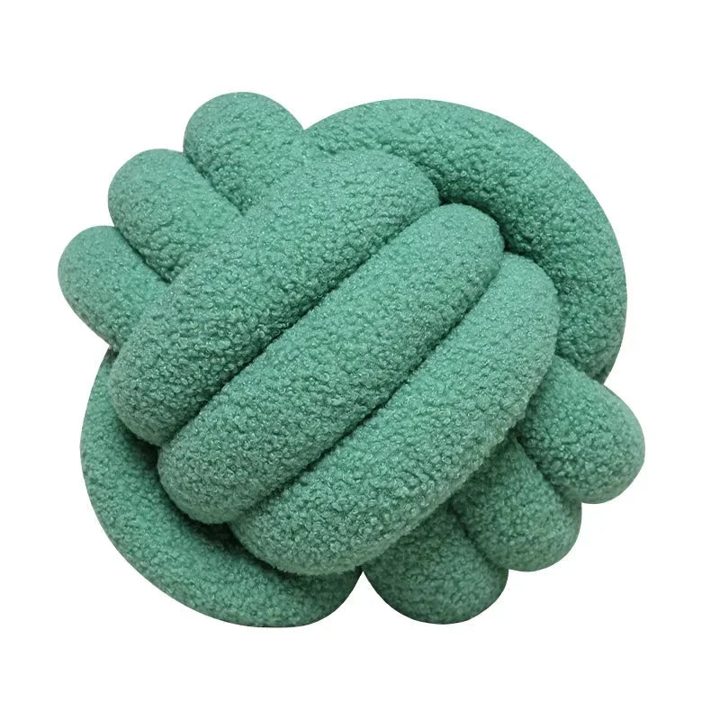 Boucle Rope Knot Ball Cushion by Bowlift
