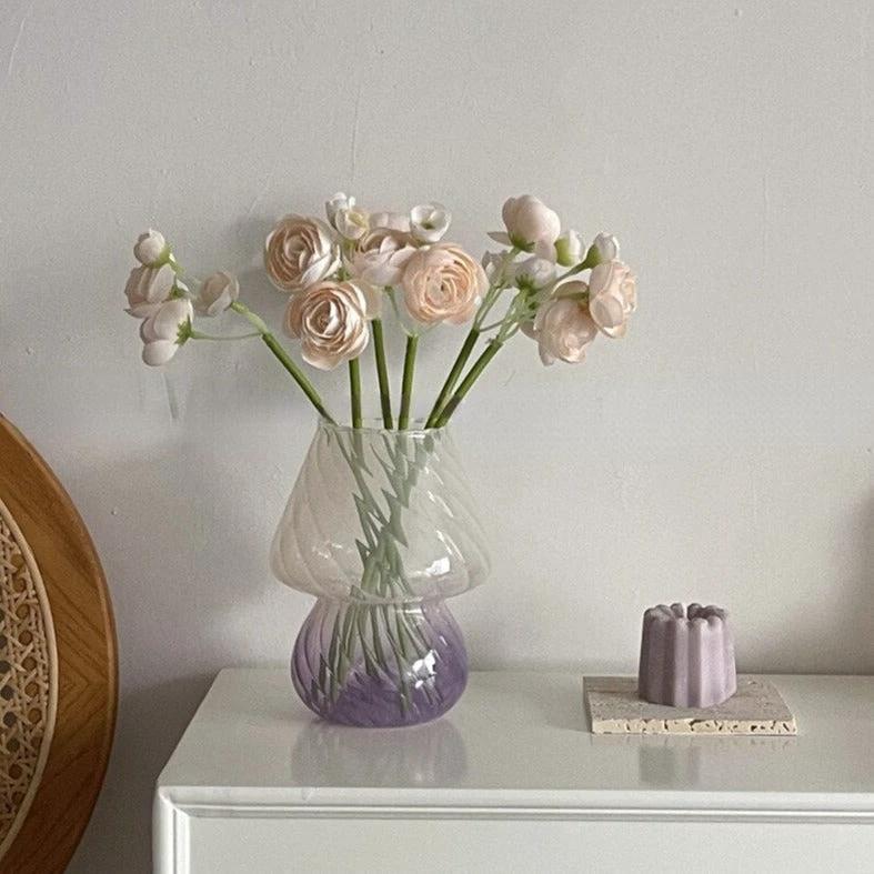Nordic Stripy Glass Vase by Bowlift