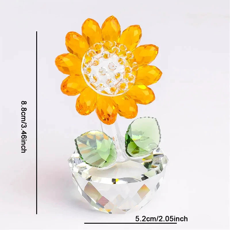 Crystal Glass Sunflower by Bowlift