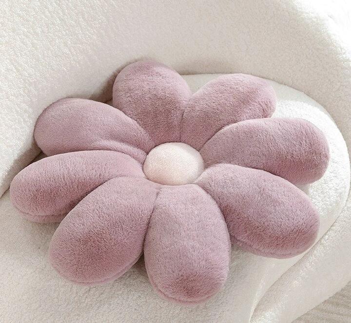 Fluffy Daisy Cushion - Pastel by Bowlift
