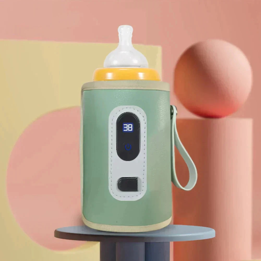 WarmEasy Portable Bottle Warmer – USB Rechargeable with Digital Display by BowLift