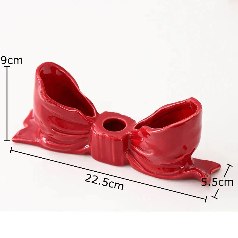 Bowknot-Shaped Ceramic Candle Holder by Bowlift