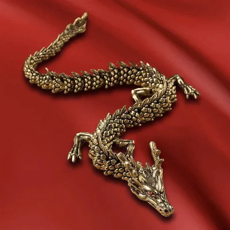 Mystic Scales 3D Brass Dragon Home Decor by BowLift