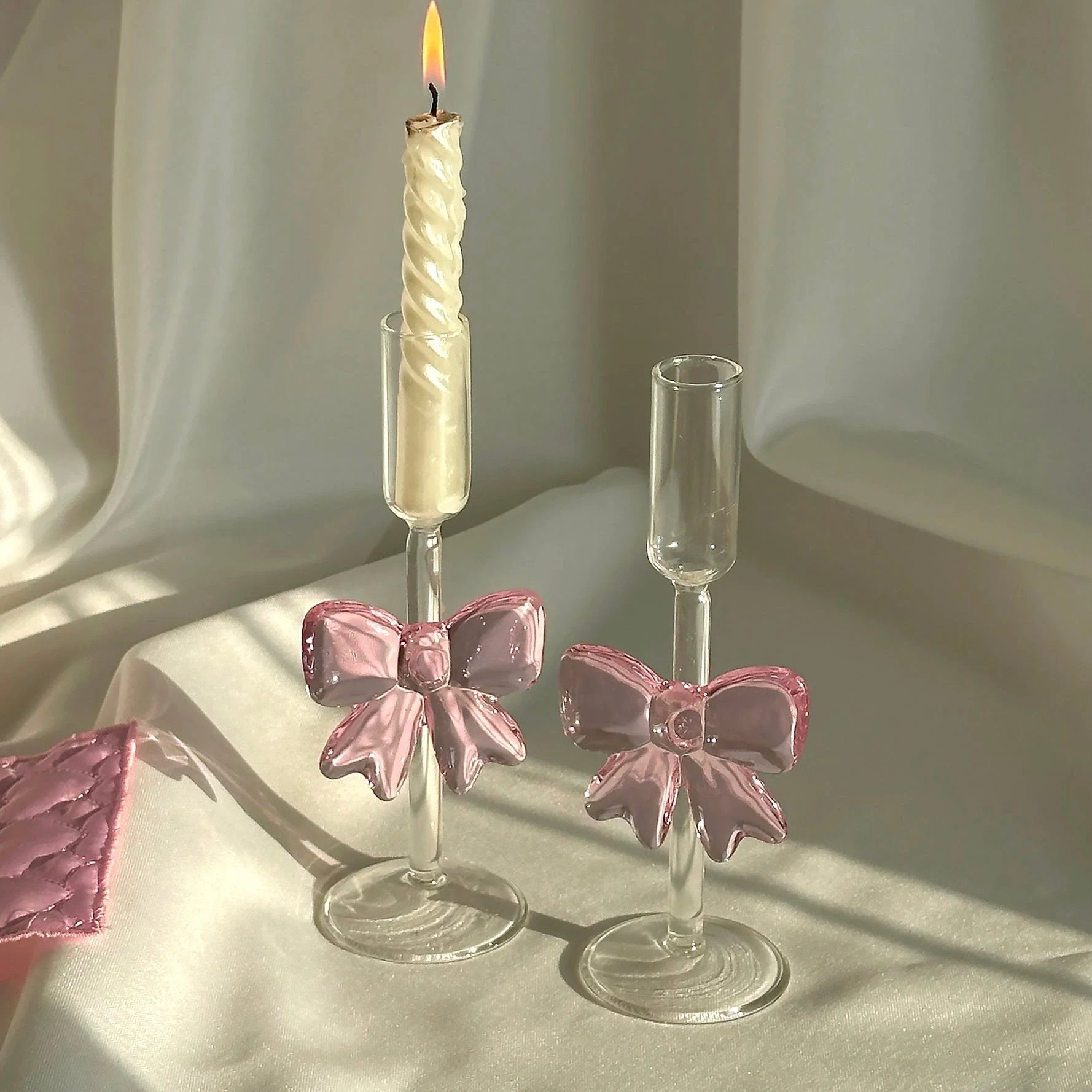 Glass Bow Candleholder by Bowlift
