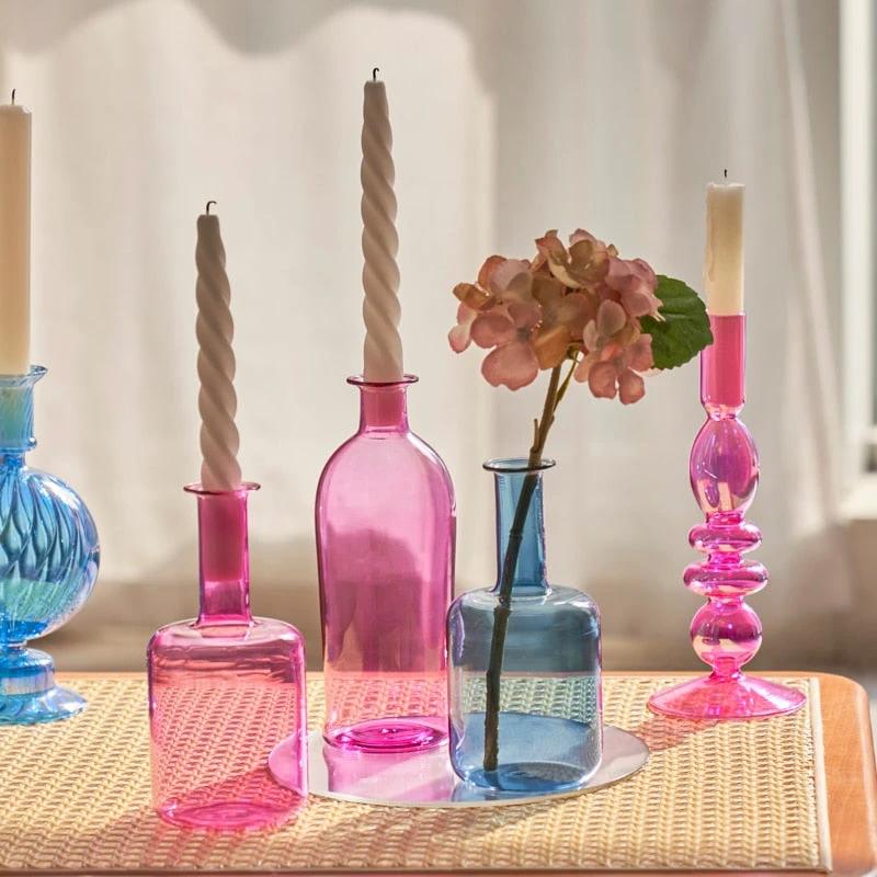 Colourful Bud Glass Vase by Bowlift