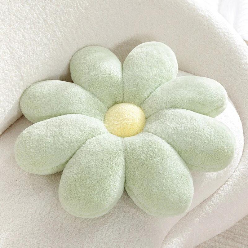 Fluffy Daisy Cushion - Pastel by Bowlift