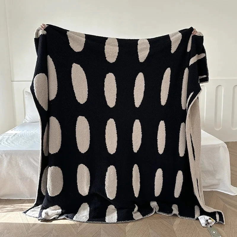 Floral Sofa Blanket – Nordic Fleece Throw by Bowlift