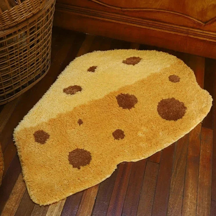 Cartoon Cheese Rug by Bowlift
